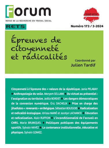 Forum 173 : Épreuves de citoyenneté et radicalités - Collectif d'auteurs - Champ social Editions