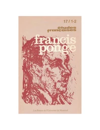 Études françaises. Volume 17, numéros 1-2, avril 1981