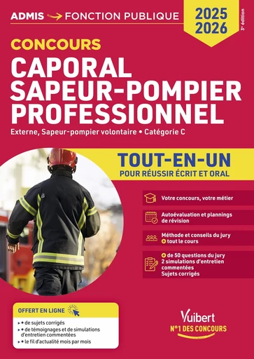 Concours Caporal Sapeur-pompier professionnel - Tout-en-un - Catégorie C - François Lavedan - Vuibert