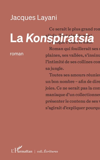 La Konspiratsia - Jacques Layani - Editions L'Harmattan