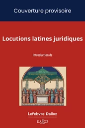 Locutions latines juridiques 2ed