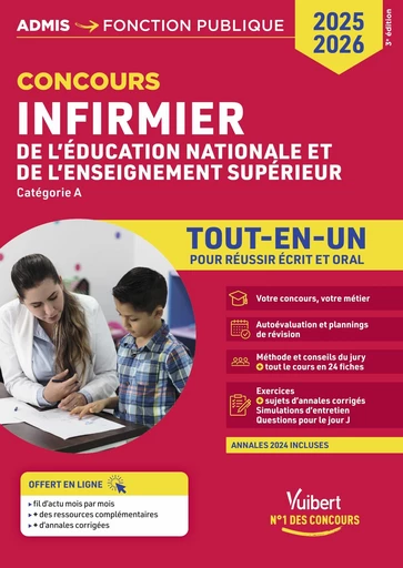 Concours Infirmier de l'Éducation nationale et de l'Enseignement supérieur - Tout-en-un - Mandi Gueguen, Marianne Marchand, Karin Bourquin - Vuibert