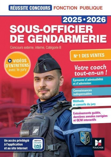 Réussite Concours - Sous-officier de gendarmerie - 2025-2026- Préparation complète - Philippe Alban, Valérie Béal, Michaël Mulero - Foucher