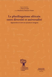 Le plurilinguisme africain  entre diversité et universalité