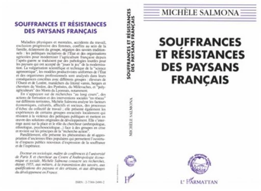 Souffrances et résistances des paysans français - Michèle Salmona - Editions L'Harmattan