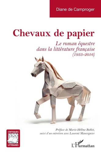 Chevaux de papier - Diane de Camproger - Editions L'Harmattan