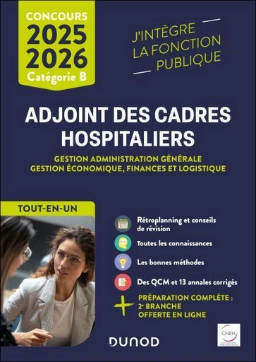 Concours Adjoint des cadres hospitaliers 2025-2026 - Clothilde Poppe, Anne-Charlène Bezzina, Philippe Soliveri - Dunod