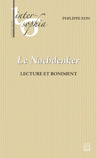 Le Nachdenker - Philippe Eon - Presses de l'Université Laval