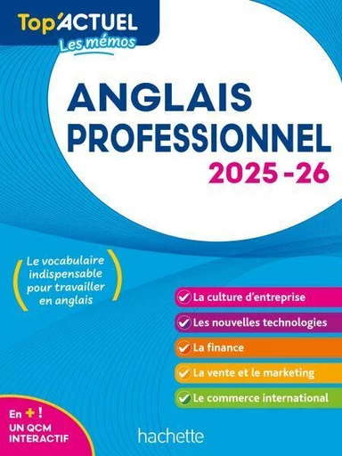 Top'Actuel Anglais professionnel 2025-2026 - Ingela Armand - Hachette Éducation