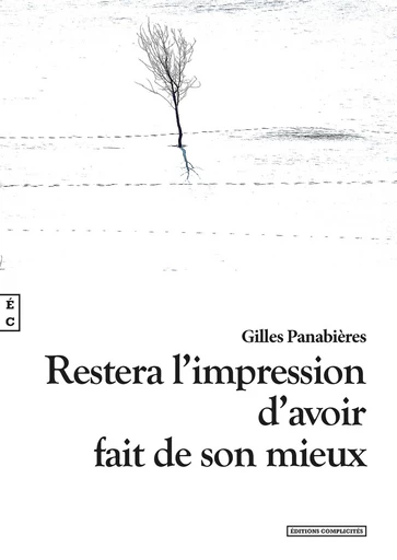 Restera l’impression d’avoir fait de son mieux - Gilles Panabières - EDITIONS COMPLICITES