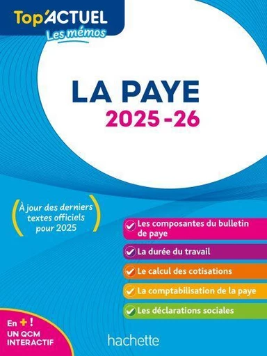 Top'Actuel La paye  2025-2026 - Sabine Lestrade - Hachette Éducation