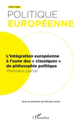 L’intégration européenne  à l’aune des « classiques »  de philosophie politique