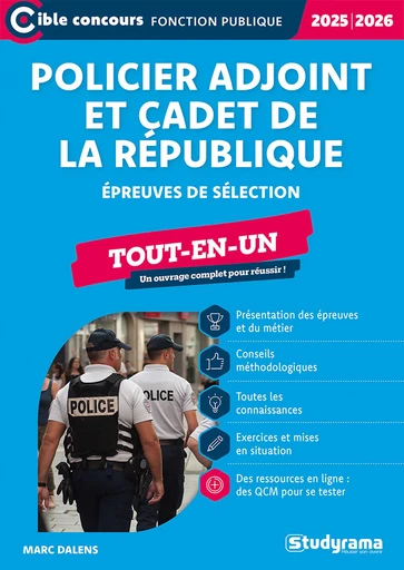 Policier adjoint et cadet de la République - Tout-en-un - Édition 2025-2026 - Marc Dalens - Studyrama