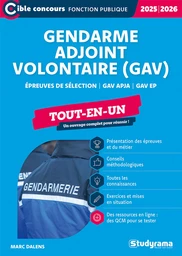 Gendarme adjoint volontaire (GAV) : Épreuves de sélection - Tout-en-un - Édition 2025-2026