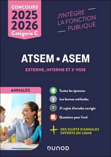 Concours ATSEM/ASEM - Annales corrigées - 2025-2026 - Corinne Pelletier - Dunod