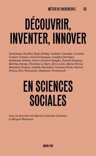 Découvrir, inventer, innover en sciences sociales -  - Presses universitaires de Rennes